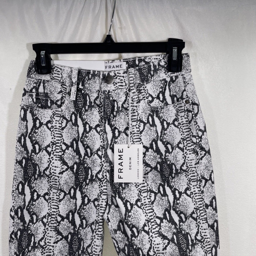 NWT FRAME [ 25 ] Ali Ultra High‎ Rise Python Ciga… - image 10